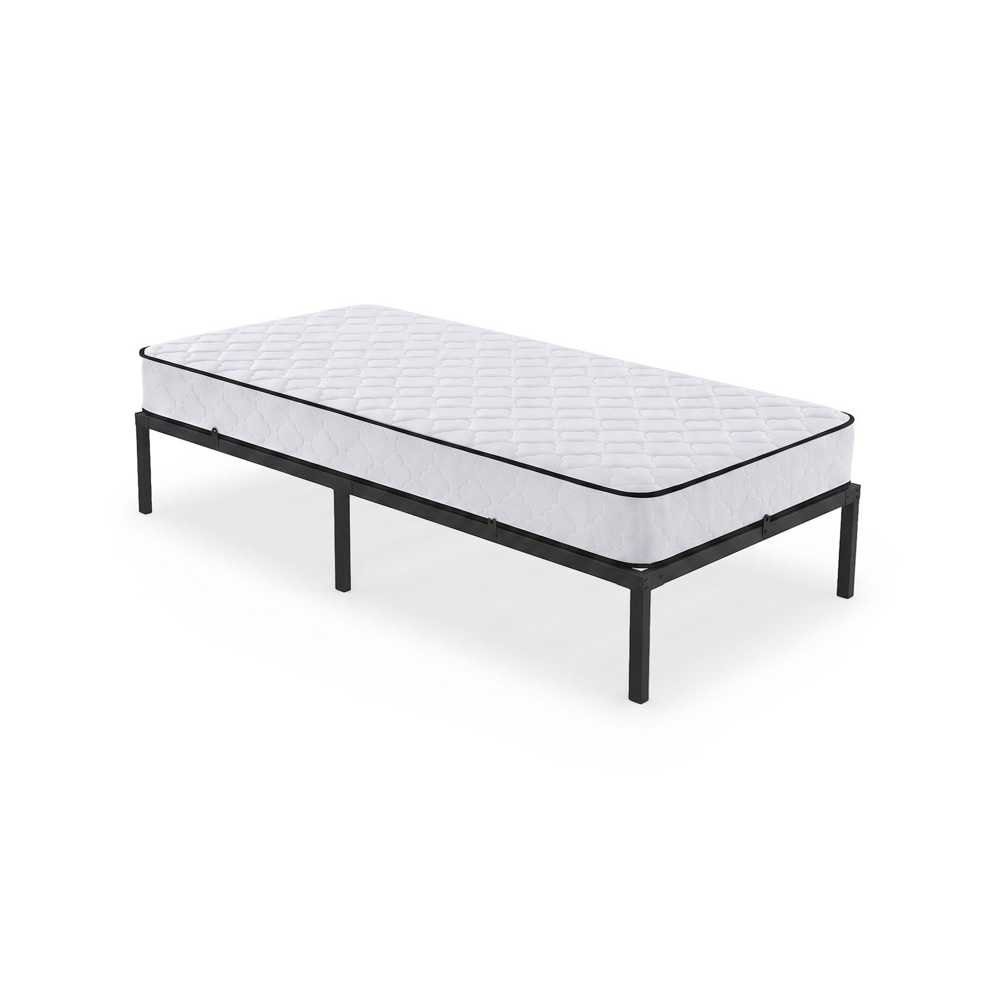 METALLBETT Klappbares mit Matratze 90x200 cm Schwarz - Schwarz, Metall - Akord