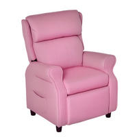KINDERSOFA mit Fußstütze verstellbare Rückenlehne Rosa - Pink, Holz (53/70/58cm) - BursDany