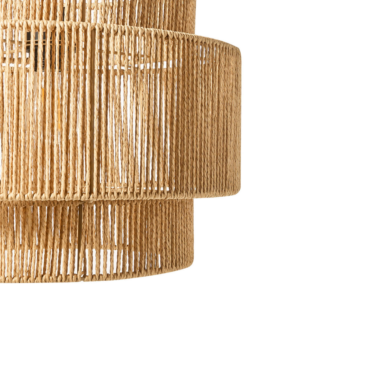 HÄNGELEUCHTE Naturfarben Wokiro - Naturfarben, Papier (40/40/87cm) - Beliani