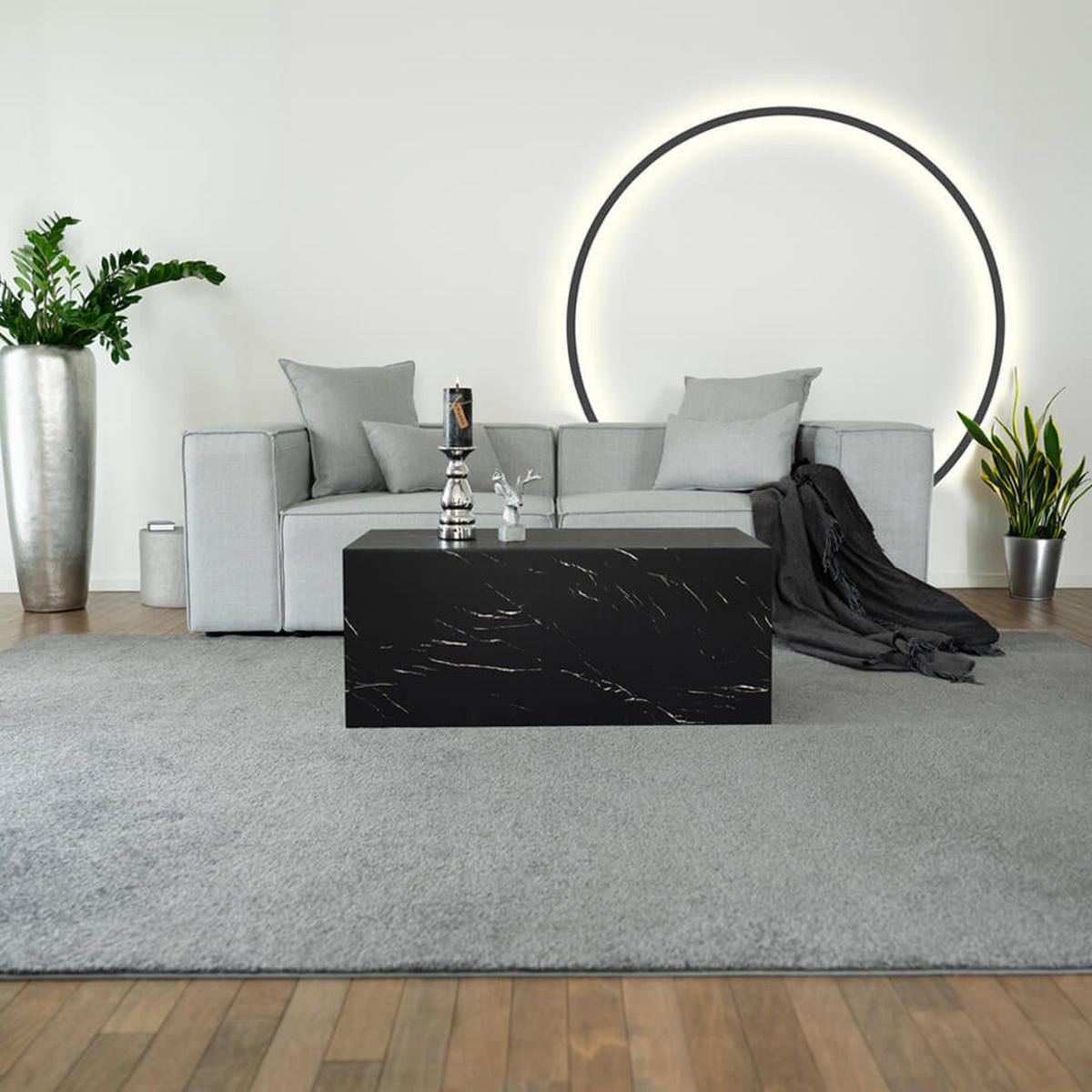 SOFA VERONA S - Hellgrau, S - Hellgrau, Kunststoff/Textil (240/70/120cm) - Home Deluxe