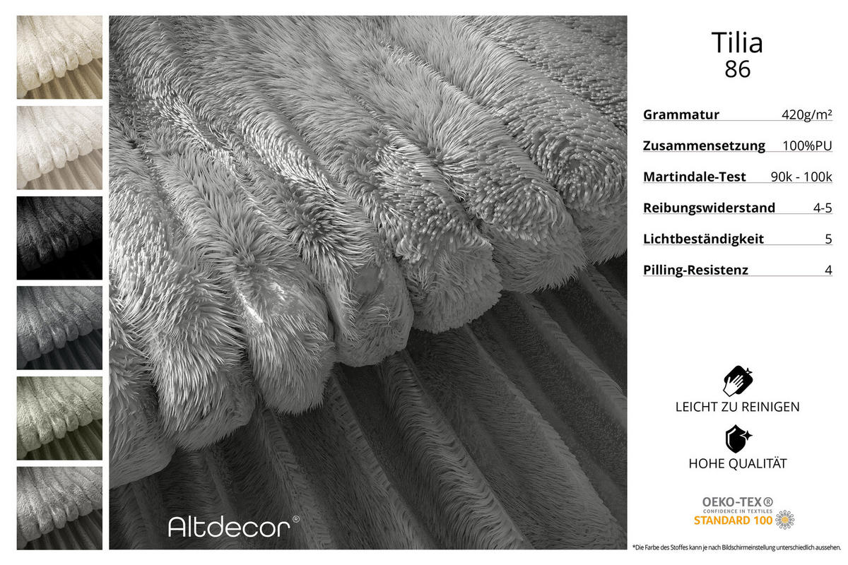 BOXBETT mit Matratze H4 und Lattenrost - TOLO-Z - 180x200 Cord - Hellgrau - Hellgrau, Holzwerkstoff (180/200cm) - ALTDECOR