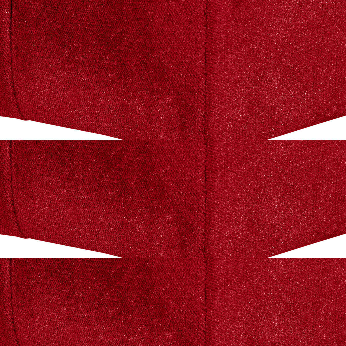 POLSTERBANK - Samt - Rot, Textil (101/51/33cm) - home24