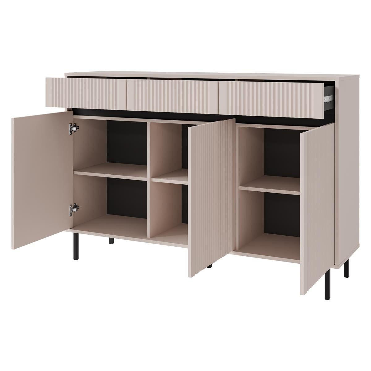 KOMMODE mit 3 schubladen beige CIAO - Beige, Holzwerkstoff (148/100/40cm) - Compleo24