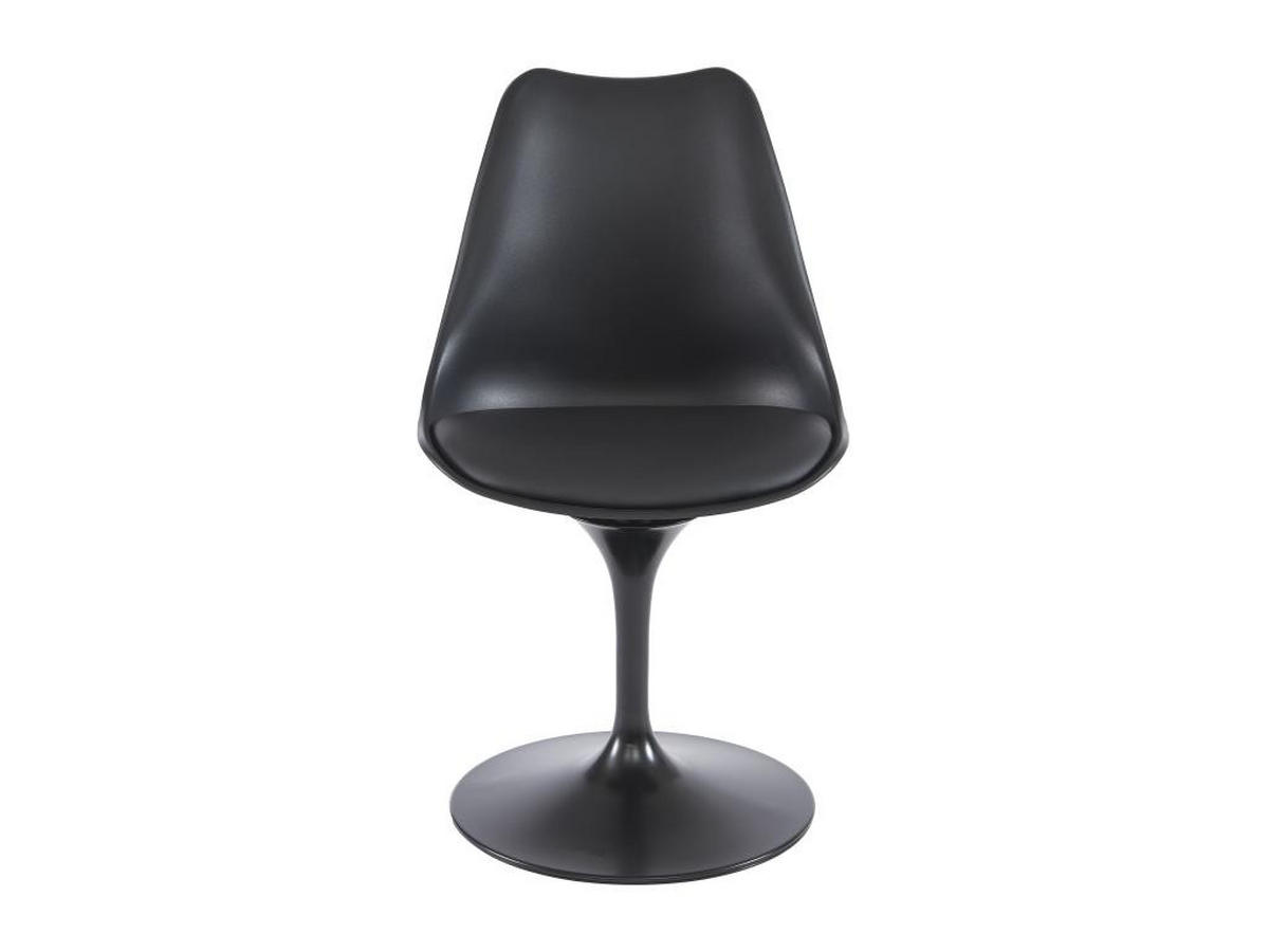 STUHL - Polypropylen, Kunstleder & Metall - Schwarz - XAFY - Schwarz, Kunststoff (56.5/82/49cm) - Vente-Unique
