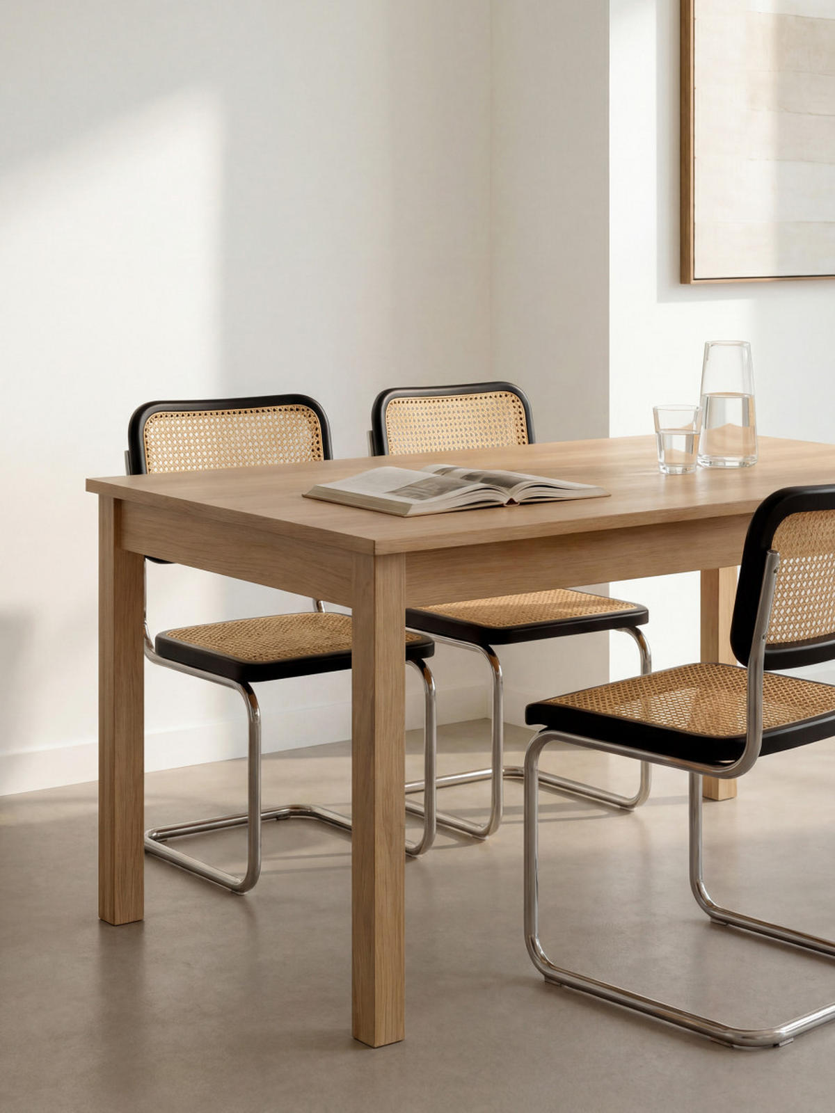 ESSTISCH Hegas Natur 90 x 140 - Braun, Holzwerkstoff (140/90/74cm) - Kenay Home