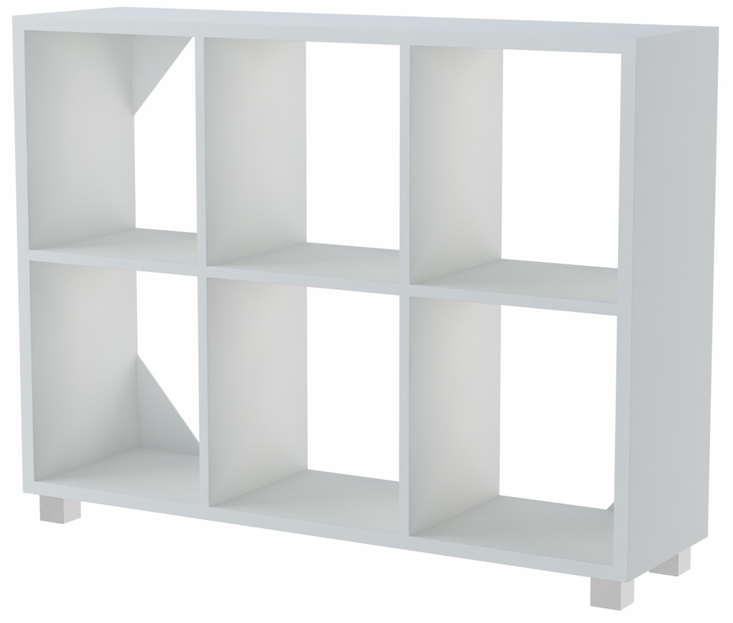Matkam Möbel STANDREGAL Weiß 113cm × 31cm × 81cm