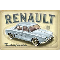 BLECHSCHILD 20/30 cm Renault Dauphine - Multicolor, Metall (30/20/0.2cm) - Nostalgic-Art