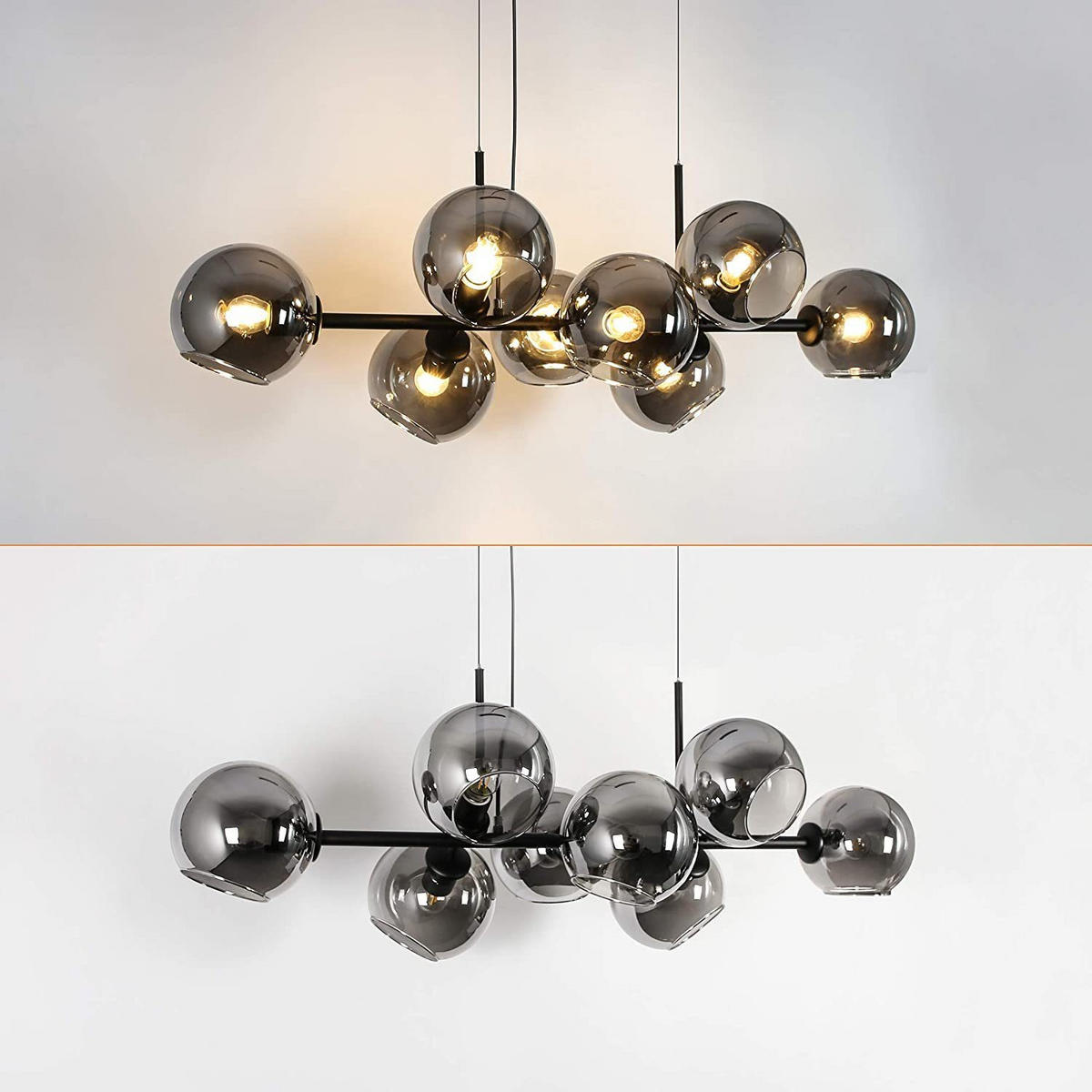 PENDELLEUCHTE Marthalindra 105/38/27 cm - Grau, Metall (105/38/27cm) - ZMH