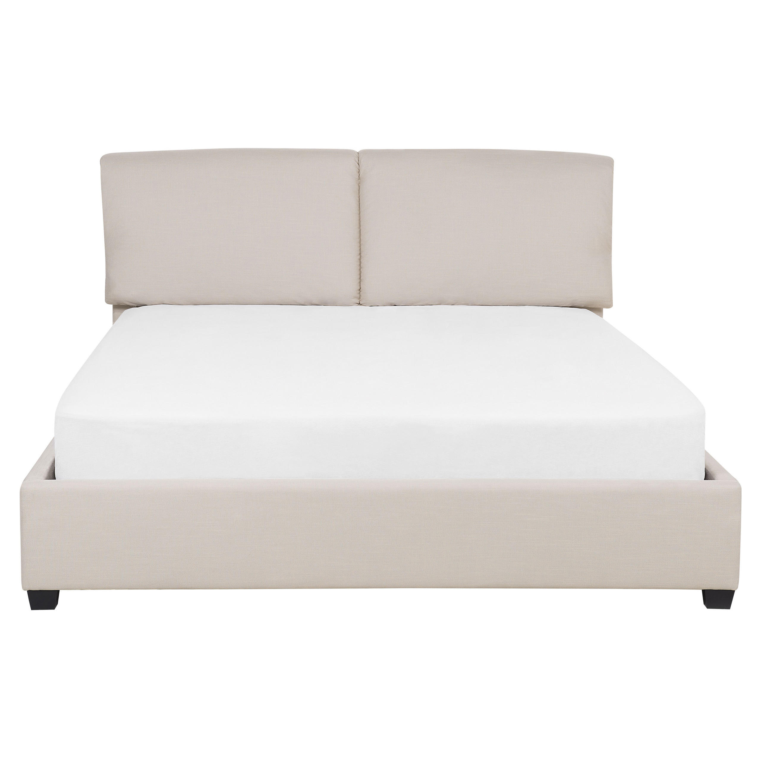 POLSTERBETT 160/200cm Helles Beige Belfort - Beige, Textil (160/200cm) - Beliani