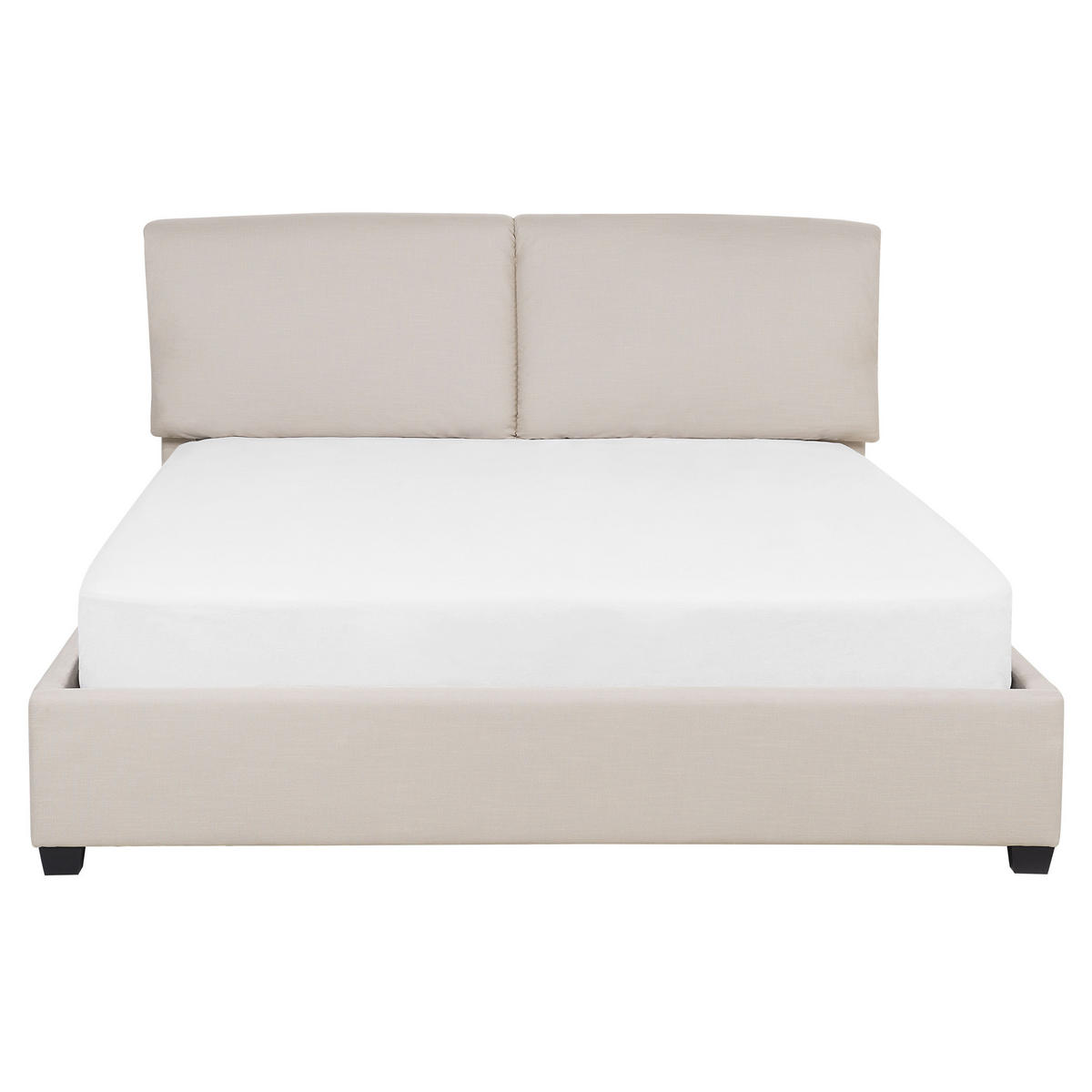POLSTERBETT 160/200cm Helles Beige Belfort - Beige, Textil (160/200cm) - Beliani