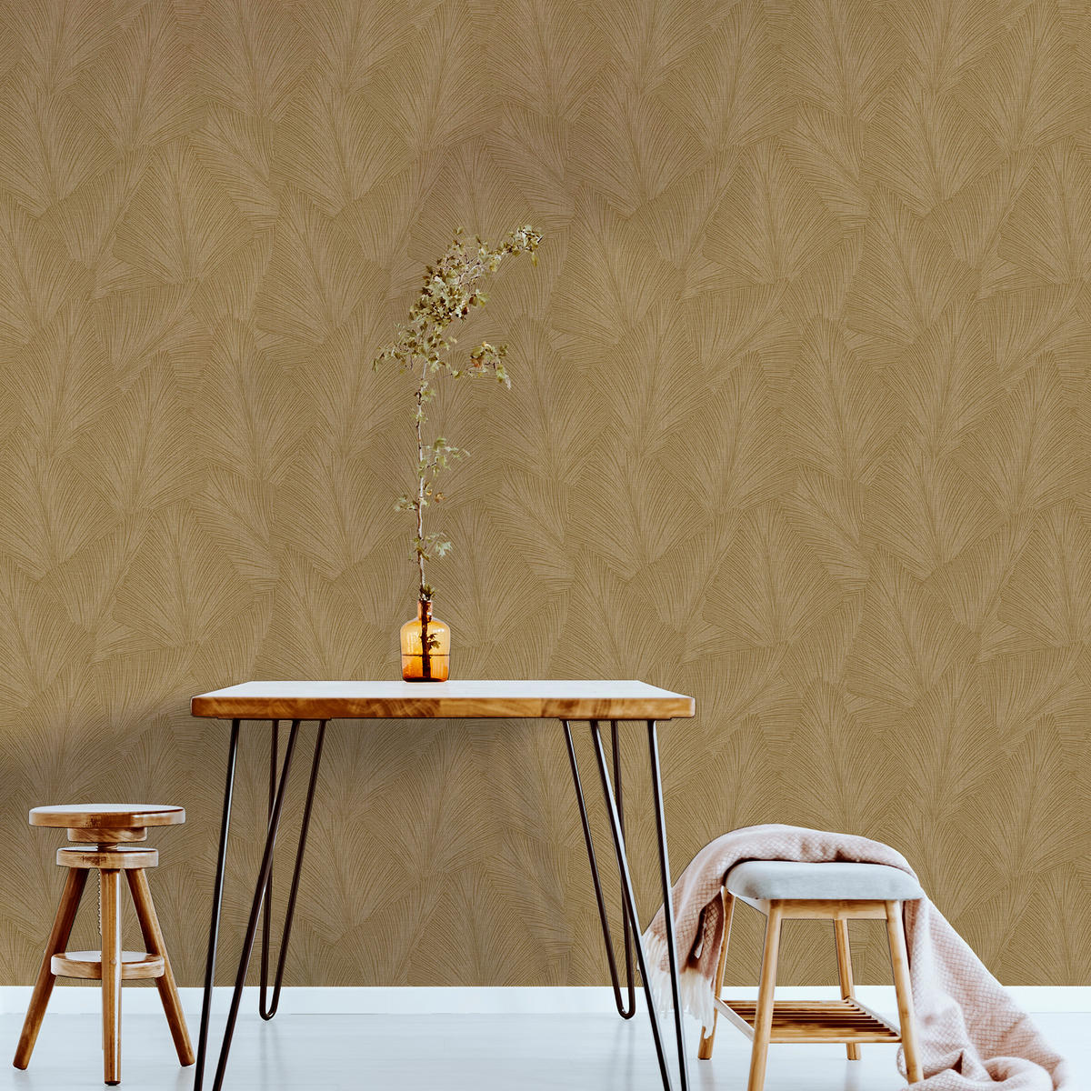 VLIESTAPETE - Maya warm gold - Goldfarben, Papier/Kunststoff (52/1000cm) - Superfresco Easy