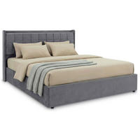 POLSTERBETT YARO 160x200 cm dunkelgrau - Dunkelgrau, Textil (160/200cm) - IDIMEX