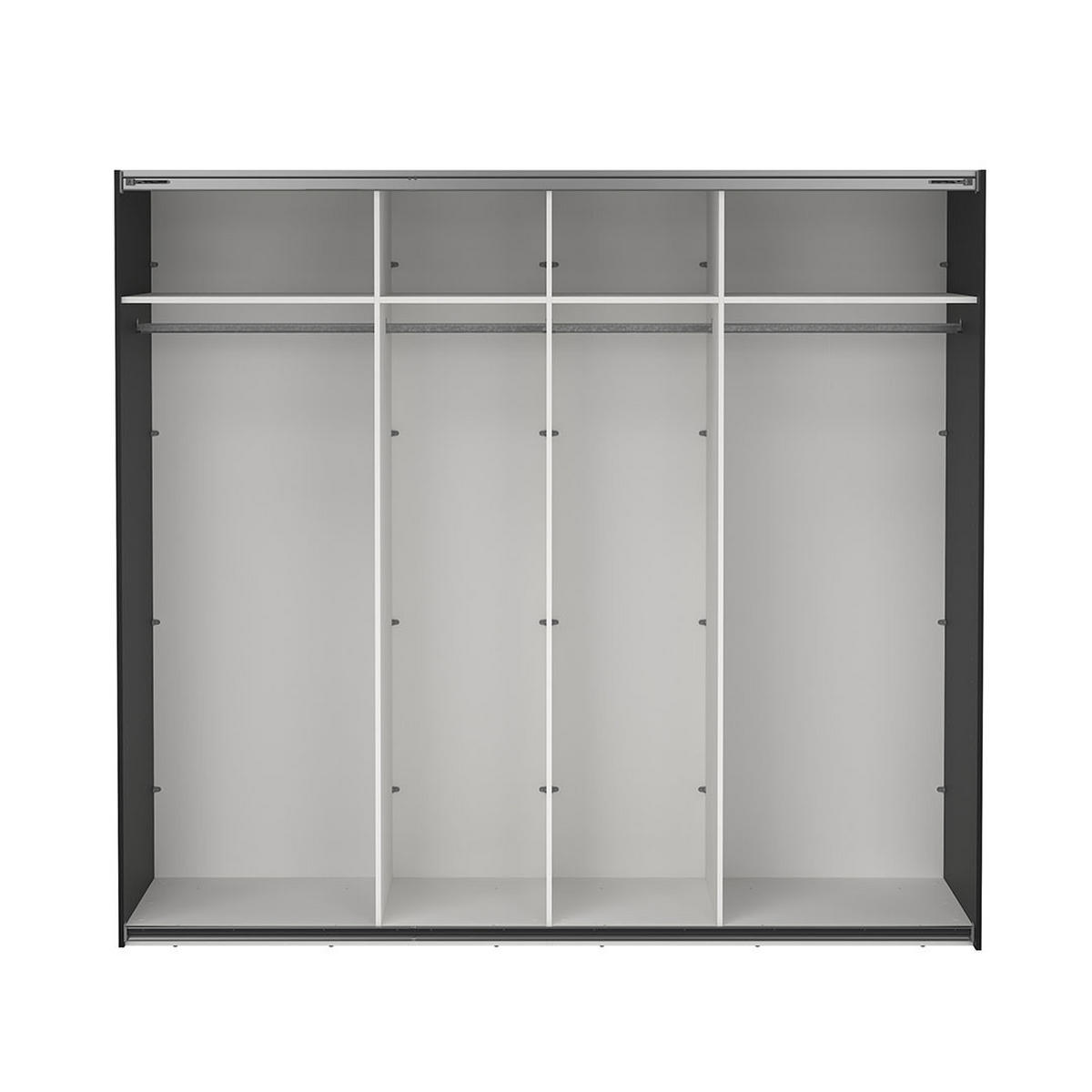 SCHIEBETÜRENSCHRANK, Catania, Schwarz, Holzwerkstoff, 244 x 67 x 221 cm - Schwarz, Holzwerkstoff (244/221/67cm) - ebuy24