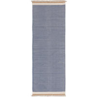 WOLLTEPPICH-LÄUFER Karla Blau 80x250 cm - Blau, Textil (80/250cm) - benuta Pop