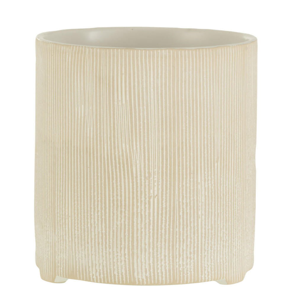 BLUMENTOPF MARIA - Töpferei - Weiß - L - Ø 14,5 cm - Weiß, Keramik (14.5/15.5cm) - J-Line