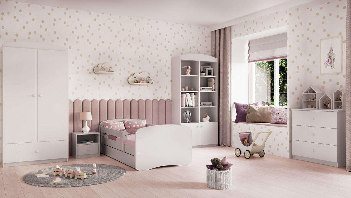 KINDERKLEIDERSCHRANK Basic - Weiß, Holzwerkstoff (90/175/52cm) - RAUMHIRSCH FURNITURE
