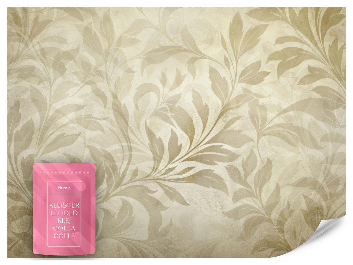 FOTOTAPETE für Schlafzimmer Blätter Pflanzen Natur 500x350 - Beige/Braun, Papier (500/350cm) - Muralo