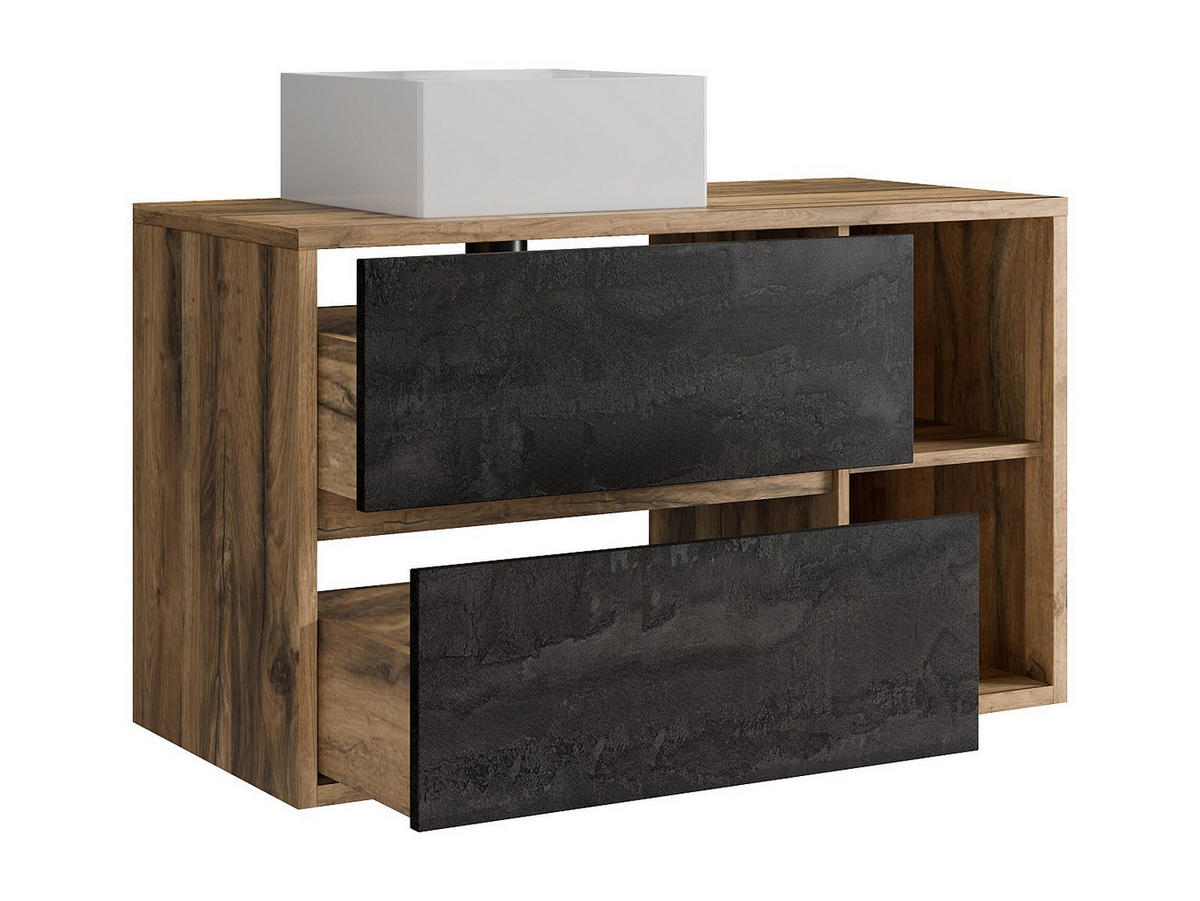 EINZELWASCHTISCH - 100 cm x 45.5 cm - Holz, Platte - Naturfarben Hell - TIKITIKI - Naturfarben, Holz (100/60/45.5cm) - Vente-Unique