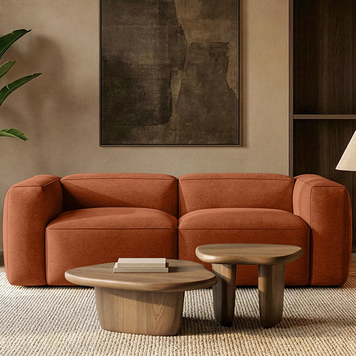 2-SITZER SOFA FUBBO, Rot - Rot, Holz/Holzwerkstoff (210/73/96cm) - KONSIMO®