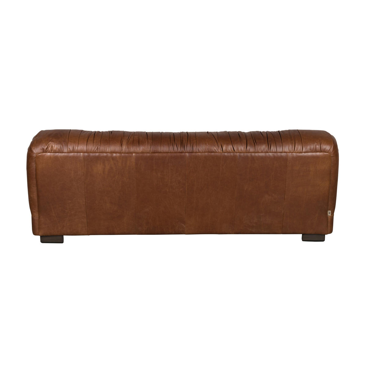 SOFA 3-SITZER Douglas Leder Chokolade/ Braun - Braun/Dunkelblau, Leder (214/78/102.5cm) - Dutchbone