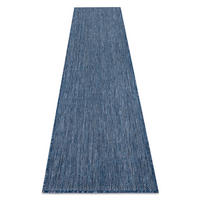MATTA, löpare SISAL SION A5165A Melange Platt vävd mörkblå 80/300 cm - Blå, Textil (80/300cm) - rugsX