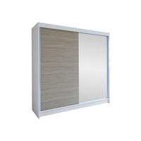SCHWEBETÜRENSCHRANK Talin I - Beige/Silberfarben, Holzwerkstoff/Metall (180/215/58cm) - MIRJAN24