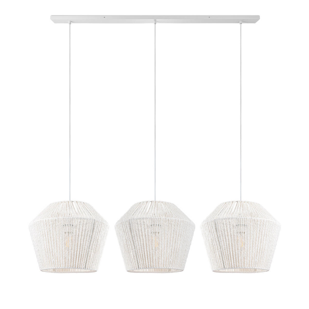 PENDELLEUCHTE Hugo Pd3 Pinto - Weiß, Metall (33/33/37cm) - Paco Home