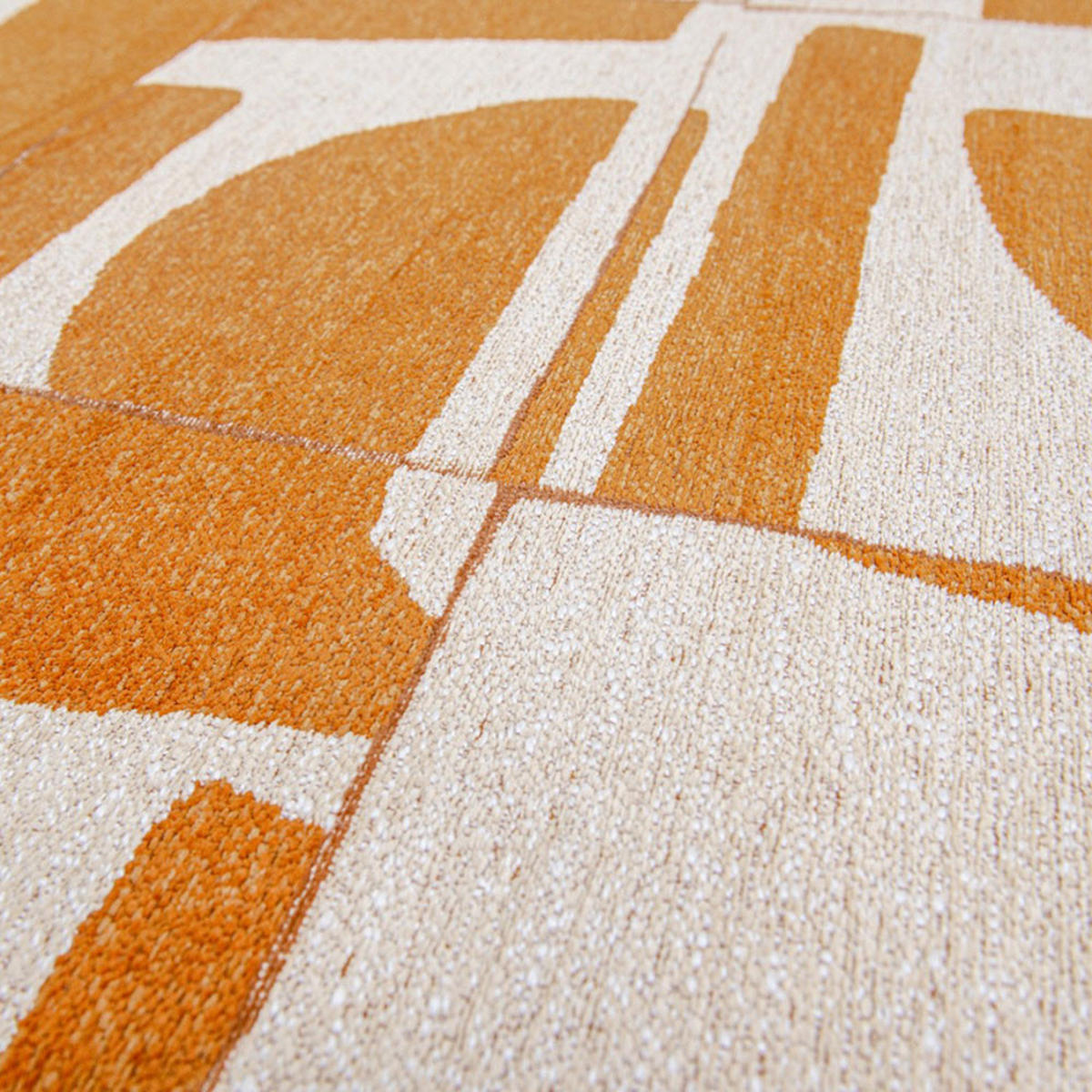 TEPPICH Curry Craft Papercut 140/140 cm - Gelb, Kunststoff/Textil (140/140cm) - Louis De Poortere