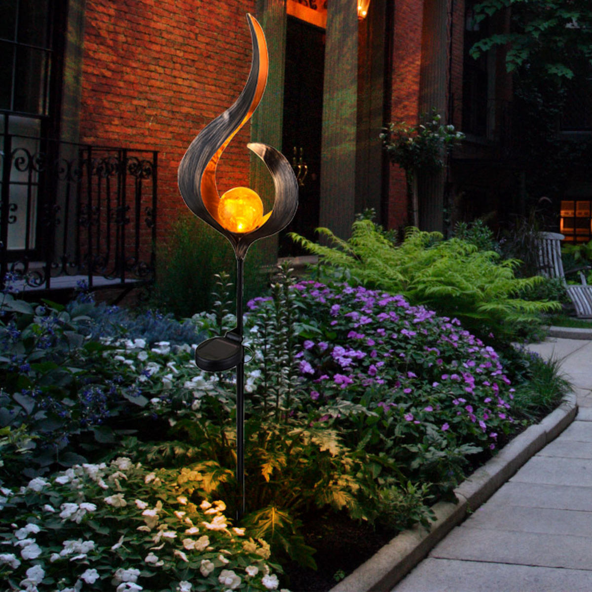 LED AUSSENLEUCHTE Metall Bronze - Bronzefarben, Glas (16.7/6/90cm) - Globo Lighting