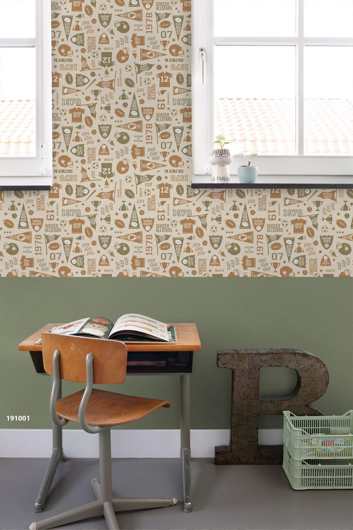TAPETE Sportthema 50 x 900 cm - Braun, Papier (50/0.1cm) - ESTAhome
