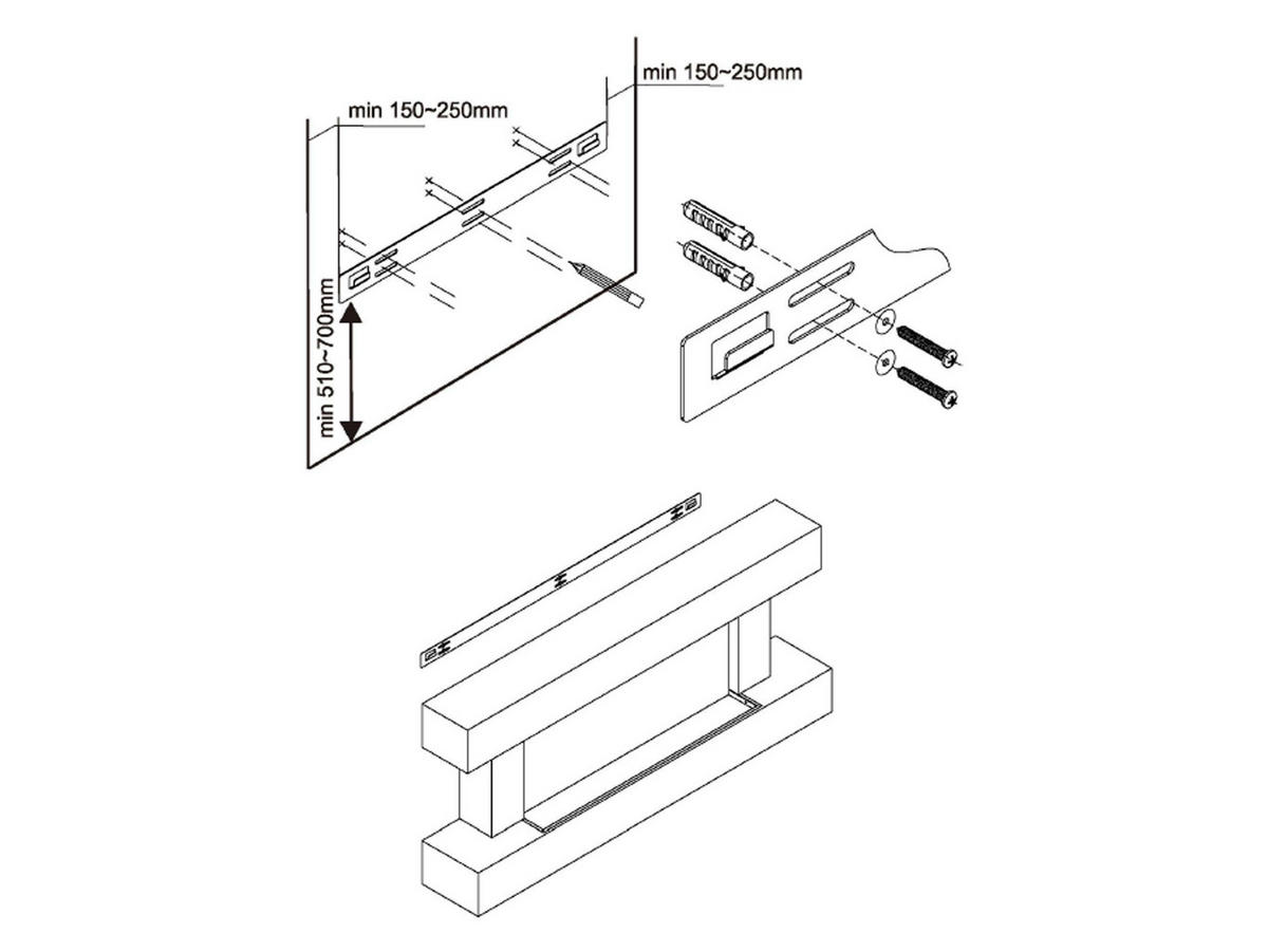 ELEKTROKAMIN Sogne AF52 – 3D-Flammeneffekt, Heizfunktion, WLAN - Weiß, Glas/Holzwerkstoff (132/58/21cm) - ArtiFlame