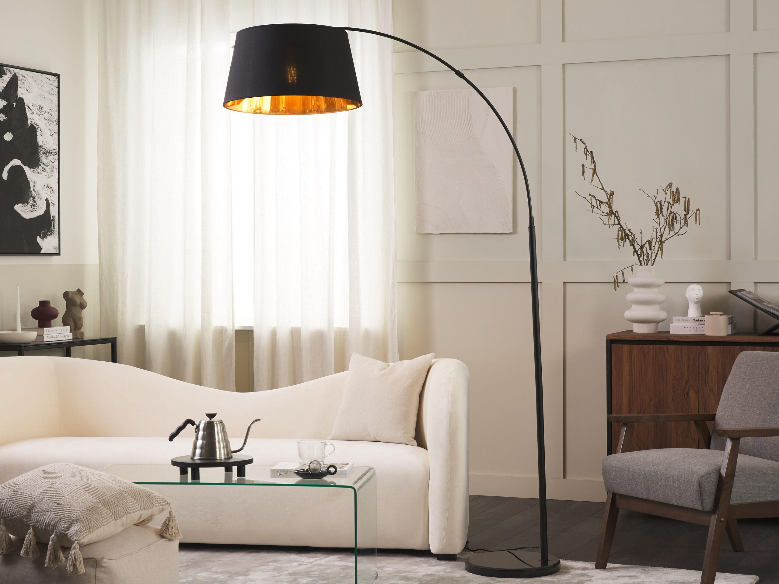 STEHLAMPE Yabus 109/50/197 cm - Schwarz, Metall (109/50/197cm) - Beliani