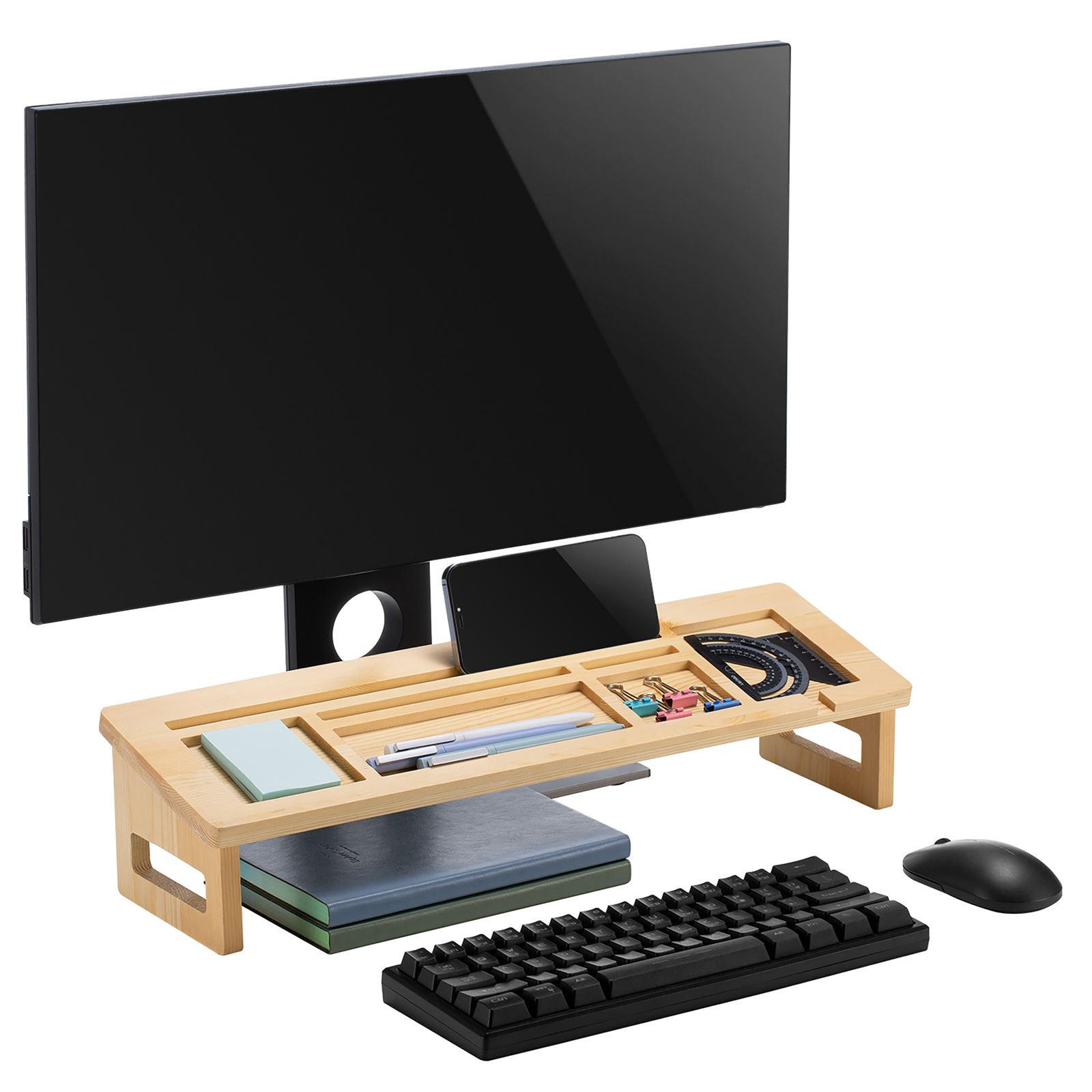 SCHREIBTISCH ORGANIZER ALCUDIA - Naturfarben, Holz (12/49/15cm) - CARO-Möbel