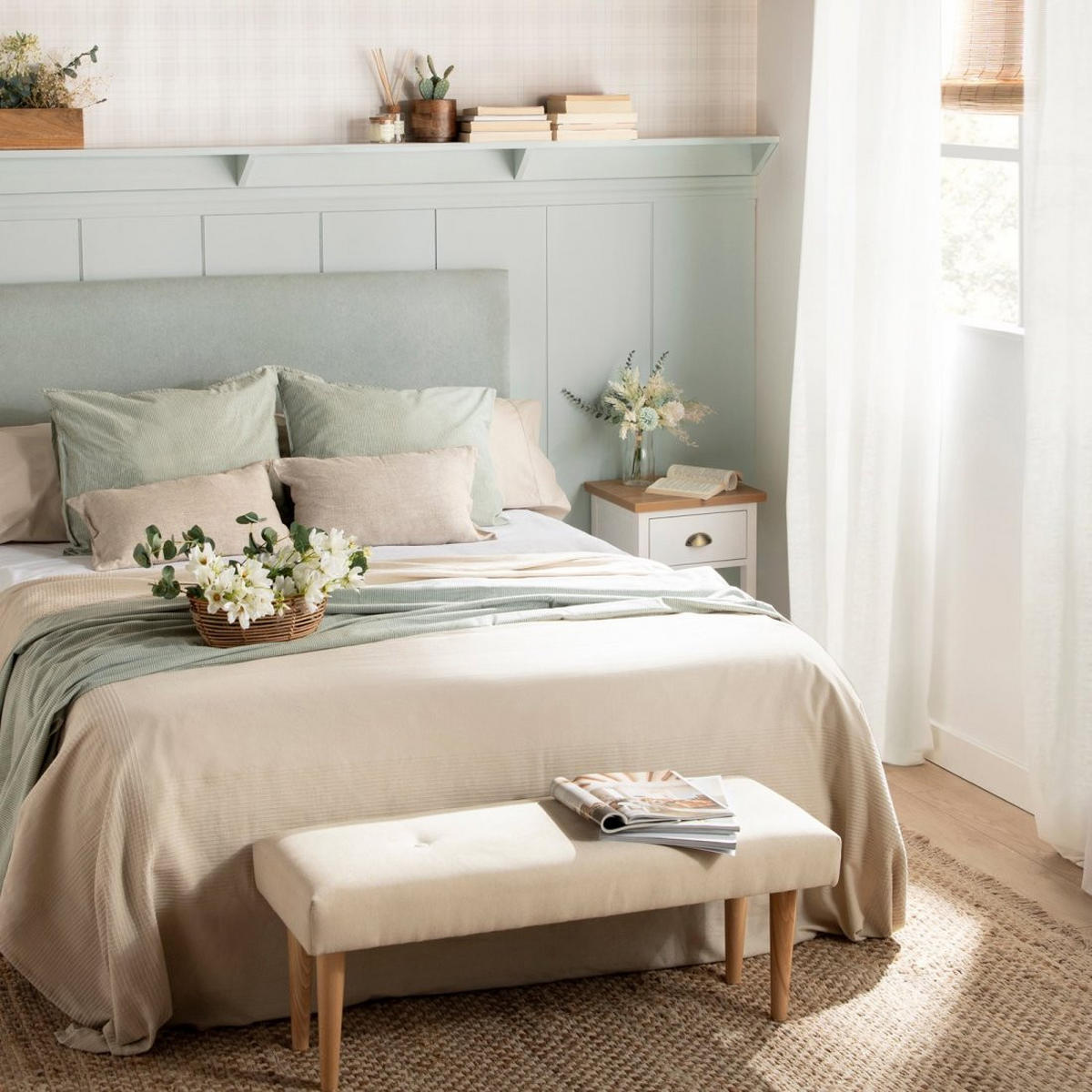 NACHTTISCH MIT 1 SCHUBLADE Marais Zweifarbig 40 cm x 60 cm - Multicolor, Holzwerkstoff (40/60/35cm)