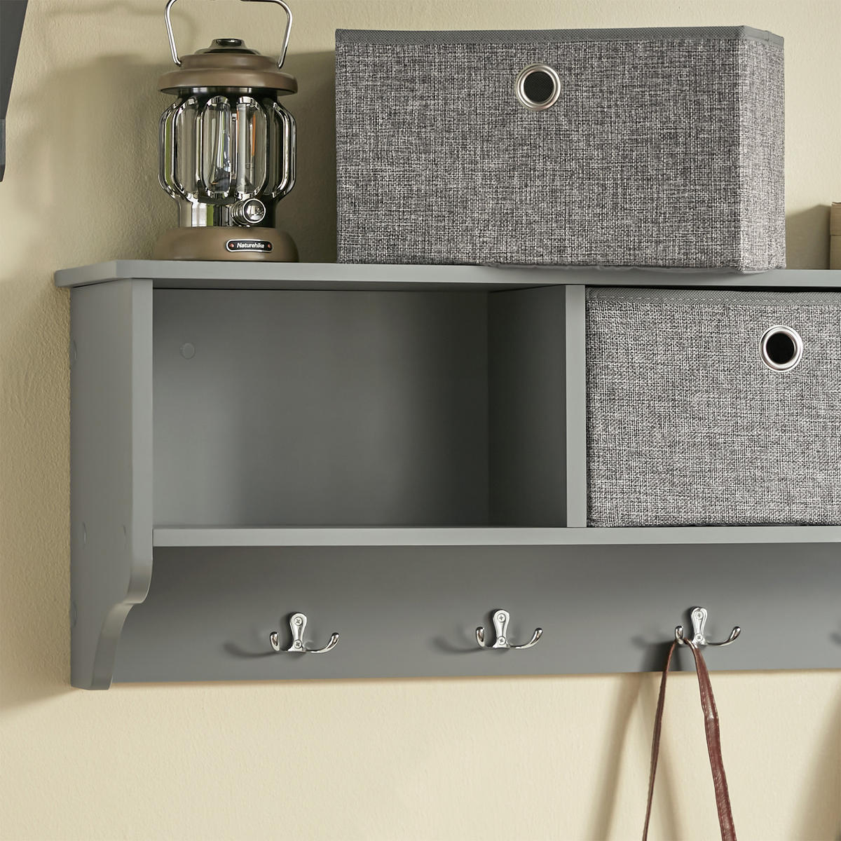WANDGARDEROBE Grau - Grau, Holzwerkstoff (100/30/20cm) - SoBuy