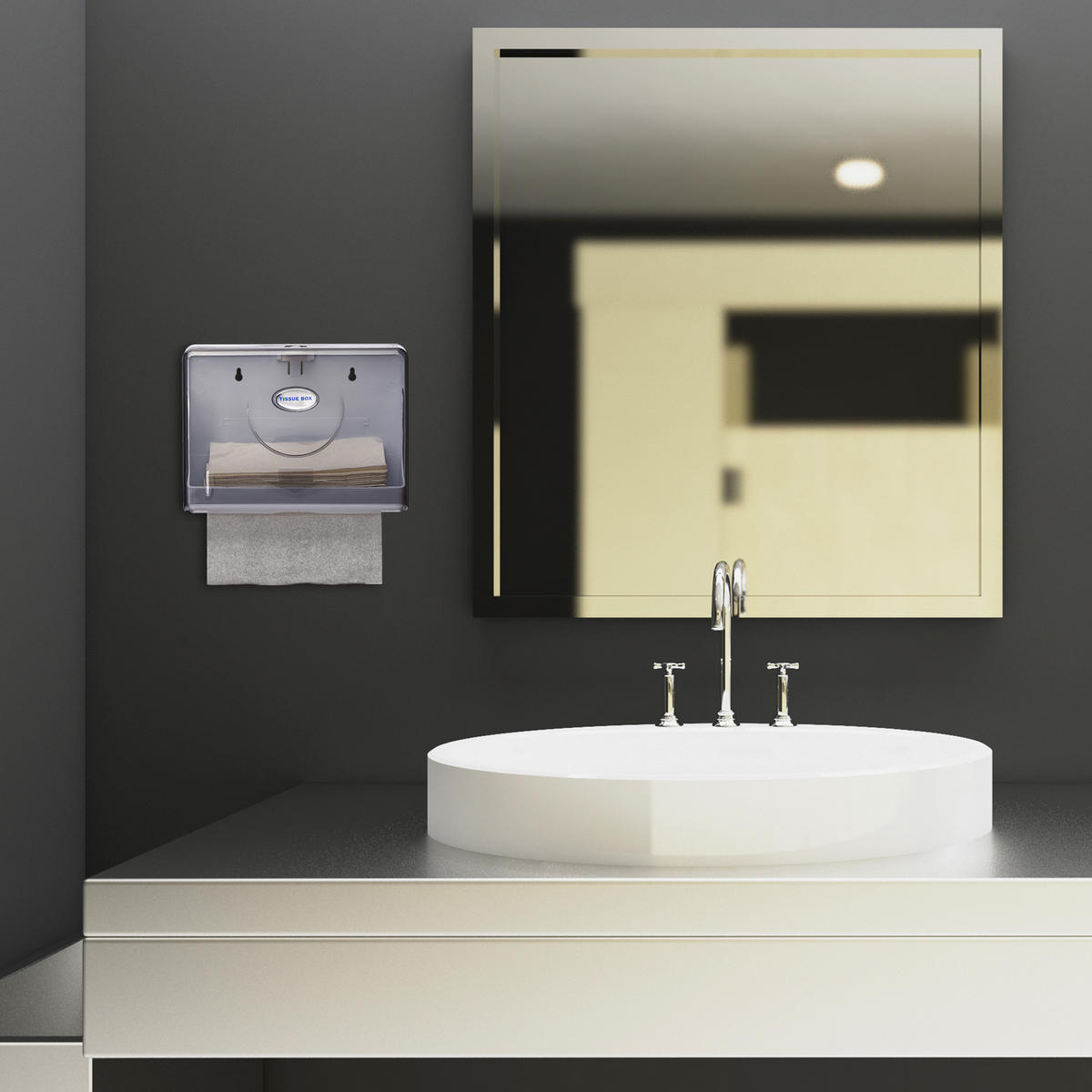 ZÁSOBNÍK na papírové ručníky - různobarevná, plast (27.5/20.5/10cm) - Relaxdays