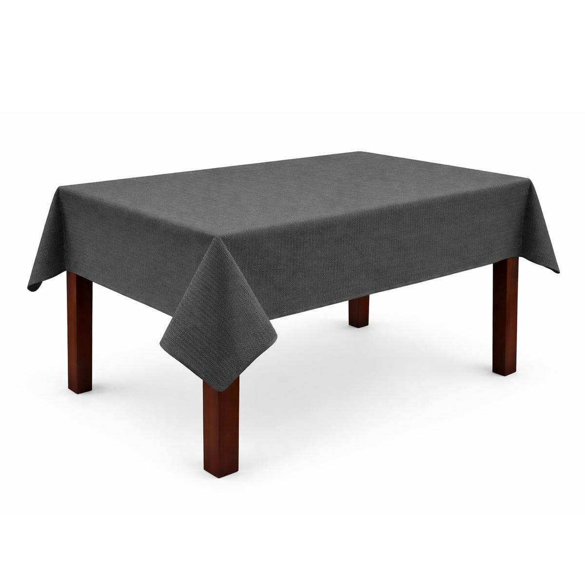 TISCHDECKE Garten Weichschaum 110x140cm - Anthrazit - Anthrazit, Kunststoff (140/110cm) - Bestlivings