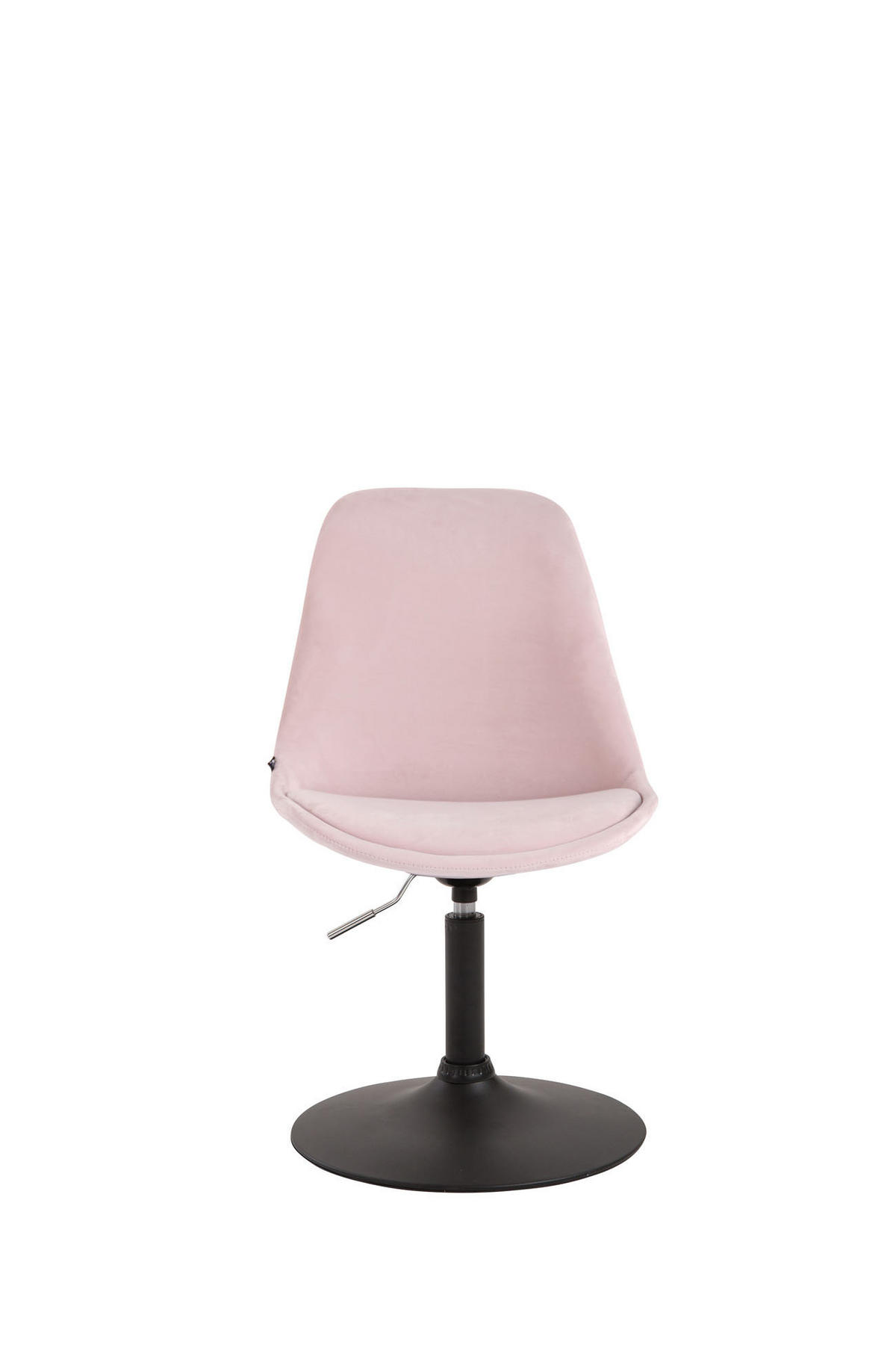 ESSZIMMERSTUHL Samt pink - Pink/Schwarz, Textil/Metall (48/76/57cm) - CLP