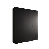 DREHTÜRENSCHRANK 236.7/200/47 4-türig - Schwarz, Holz/Metall (200/236.7/47cm) - Abiks Möbel