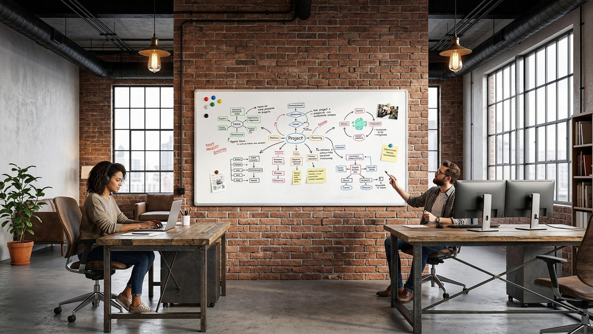 MAGNETISCHES Whiteboard - PREMIUM EXPO Alurahmen 180x90cm - Weiß, Metall (180/90/1.6cm) - ALLboards