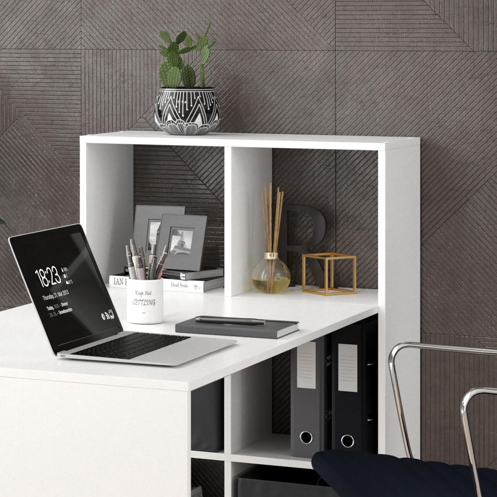 SCHREIBTISCH Emir Weiß 72 x 143.8 cm - Weiß, Holzwerkstoff (143.8/72/107.8cm) - Vicco