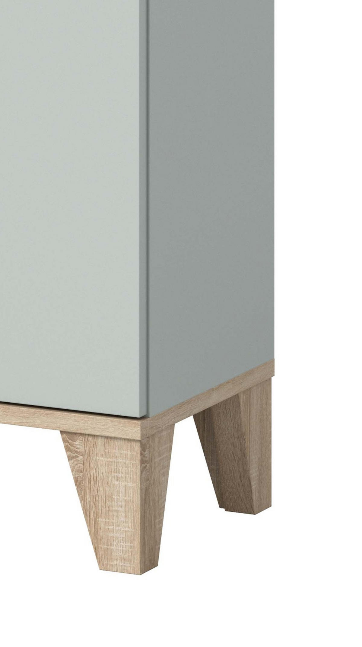 WASCHBECKENUNTERSCHRANK grün, Eiche, Badezimmer Unterschrank skandinavisch 60 cm - Eichefarben/Grün, Holzwerkstoff (60/61/34cm) - Inn.Furn