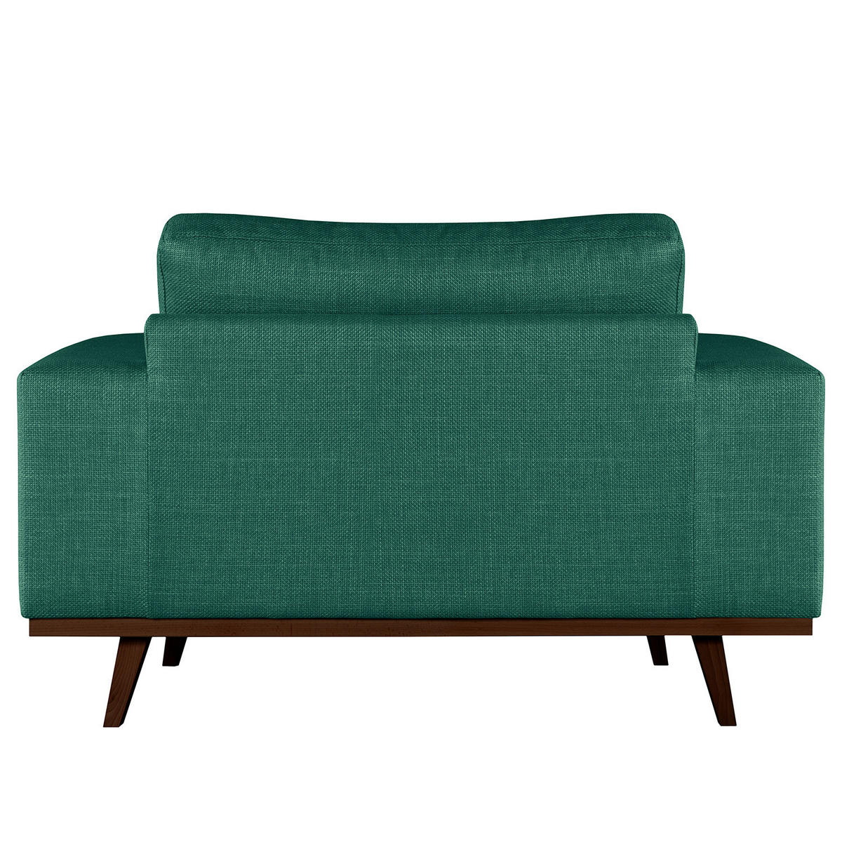 SESSEL - Dunkelgrün/Buchefarben, Buchenholz/Textil (122/81/88cm) - home24