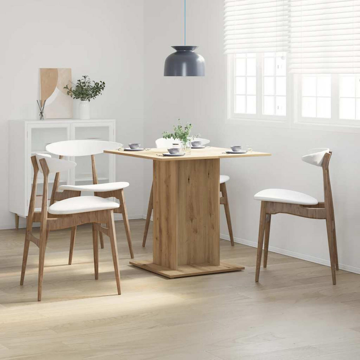 ESSTISCH Artisan-Eiche 80/80/75 Cm Holzwerkstoff - Braun, Holzwerkstoff (80/80/75cm) - vidaXL