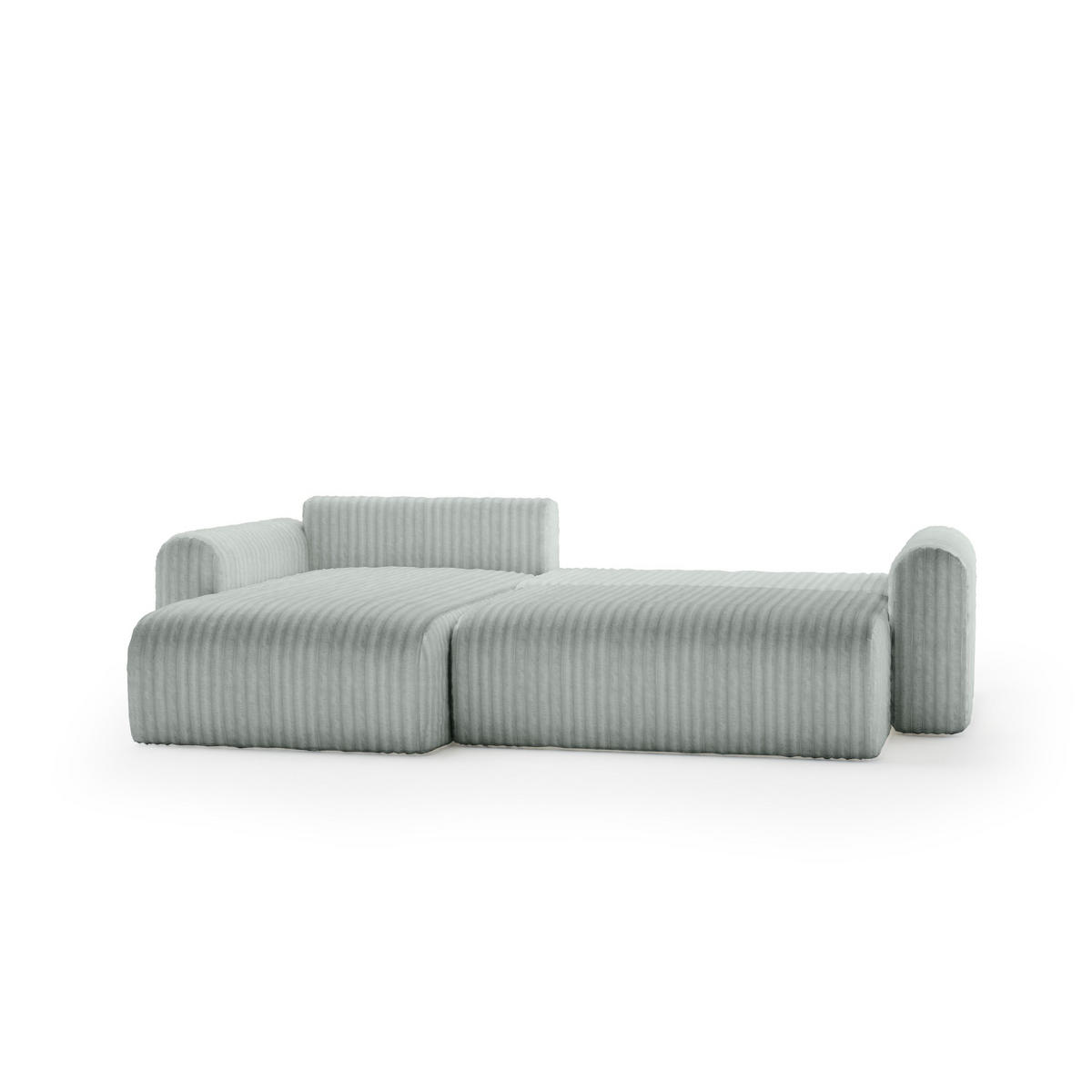ECKSOFA mit Schlaffunktion Emmen, Hellgrün - Hellgrün, Textil (286/100cm) - Fedve