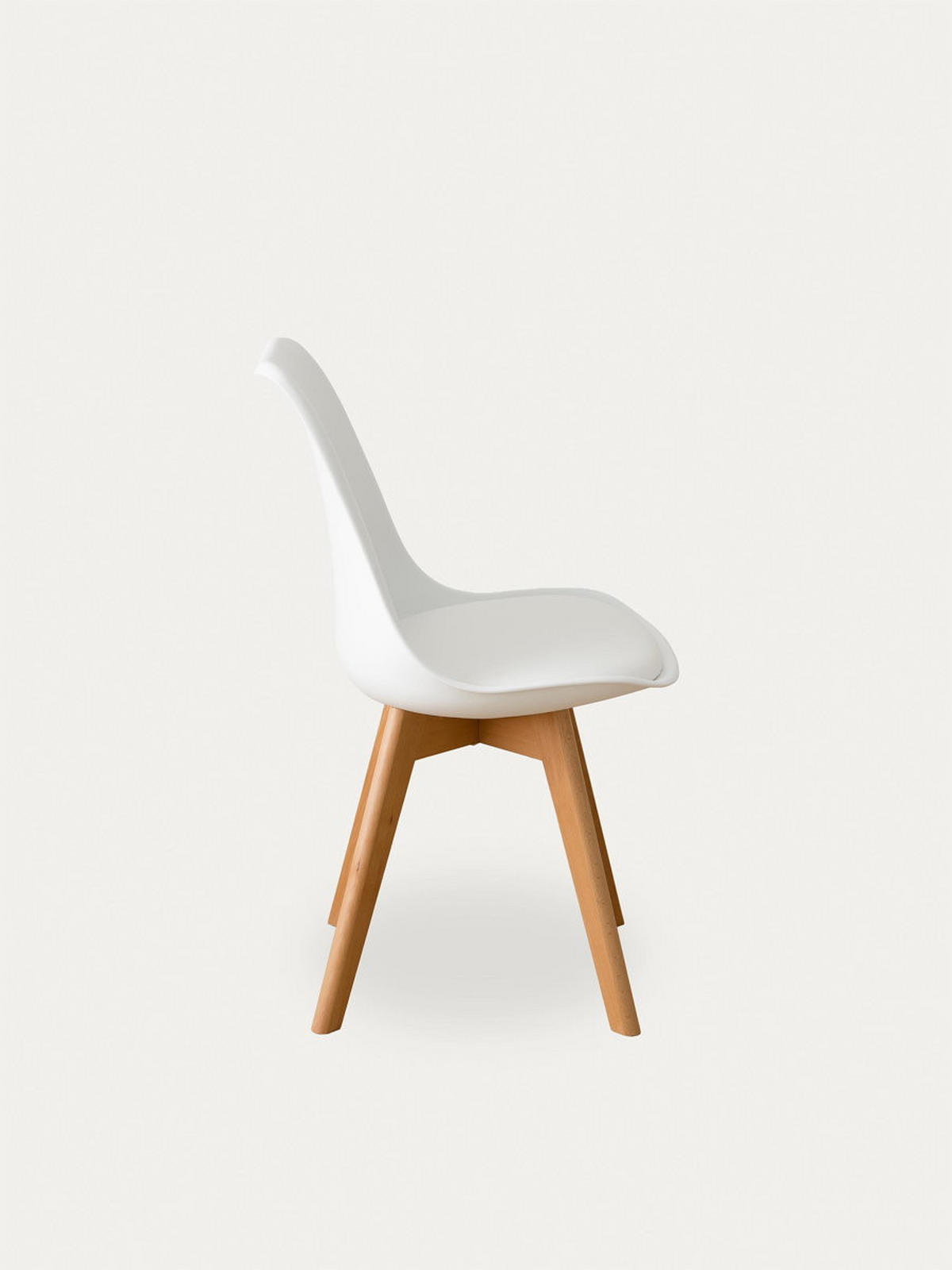 STUHL Scandinavian Weiß 49 cm x 82 cm - Weiß, Kunststoff (49/82/54cm) - Kenay Home