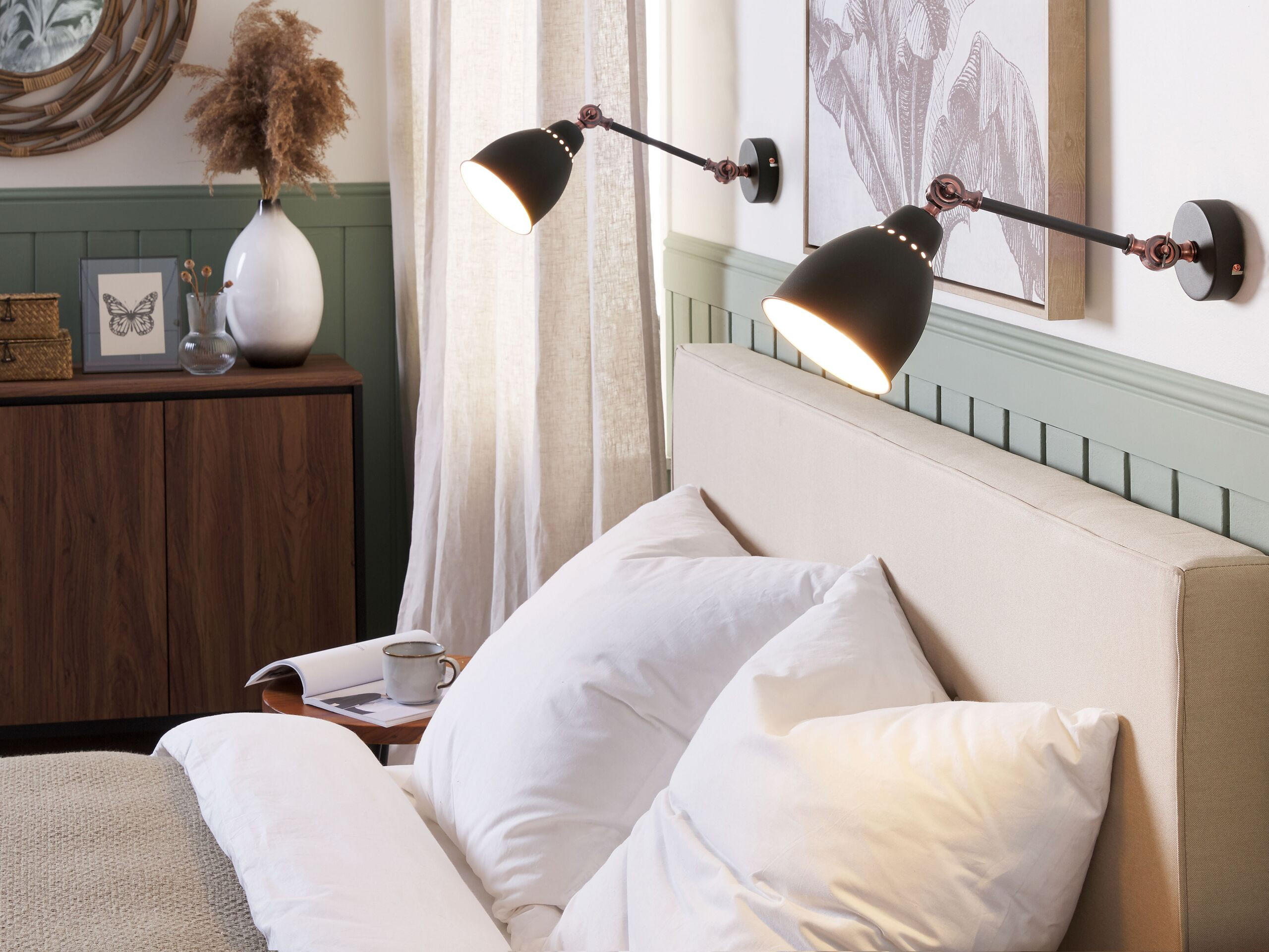 Thumbnail - Beliani Wandleuchte, Grau, Metall, 14x23x49 cm, Lampen & Leuchten, Innenbeleuchtung, Wandleuchten