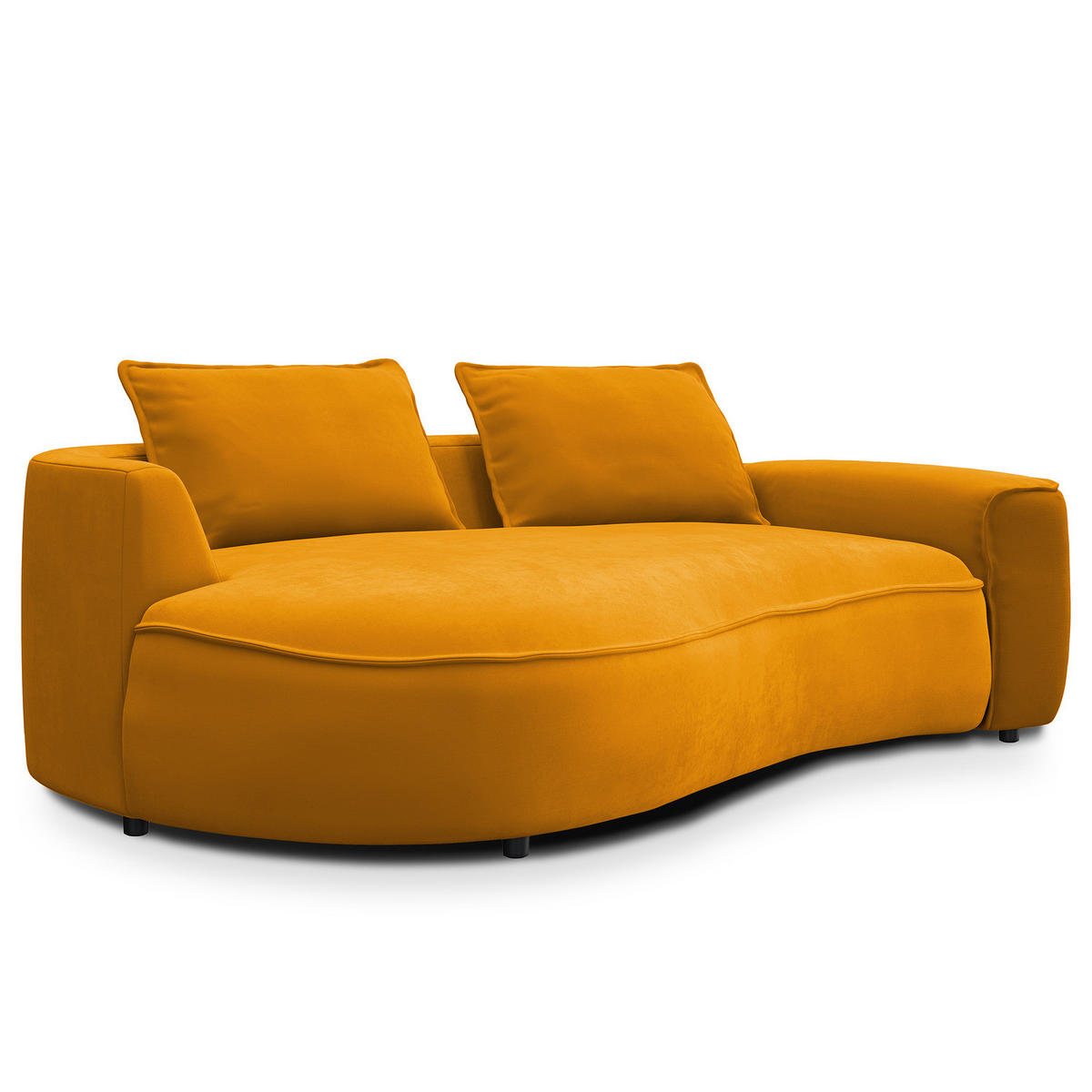 2,5-SITZER SOFA - Orange, Textil (217/82/156cm) - home24