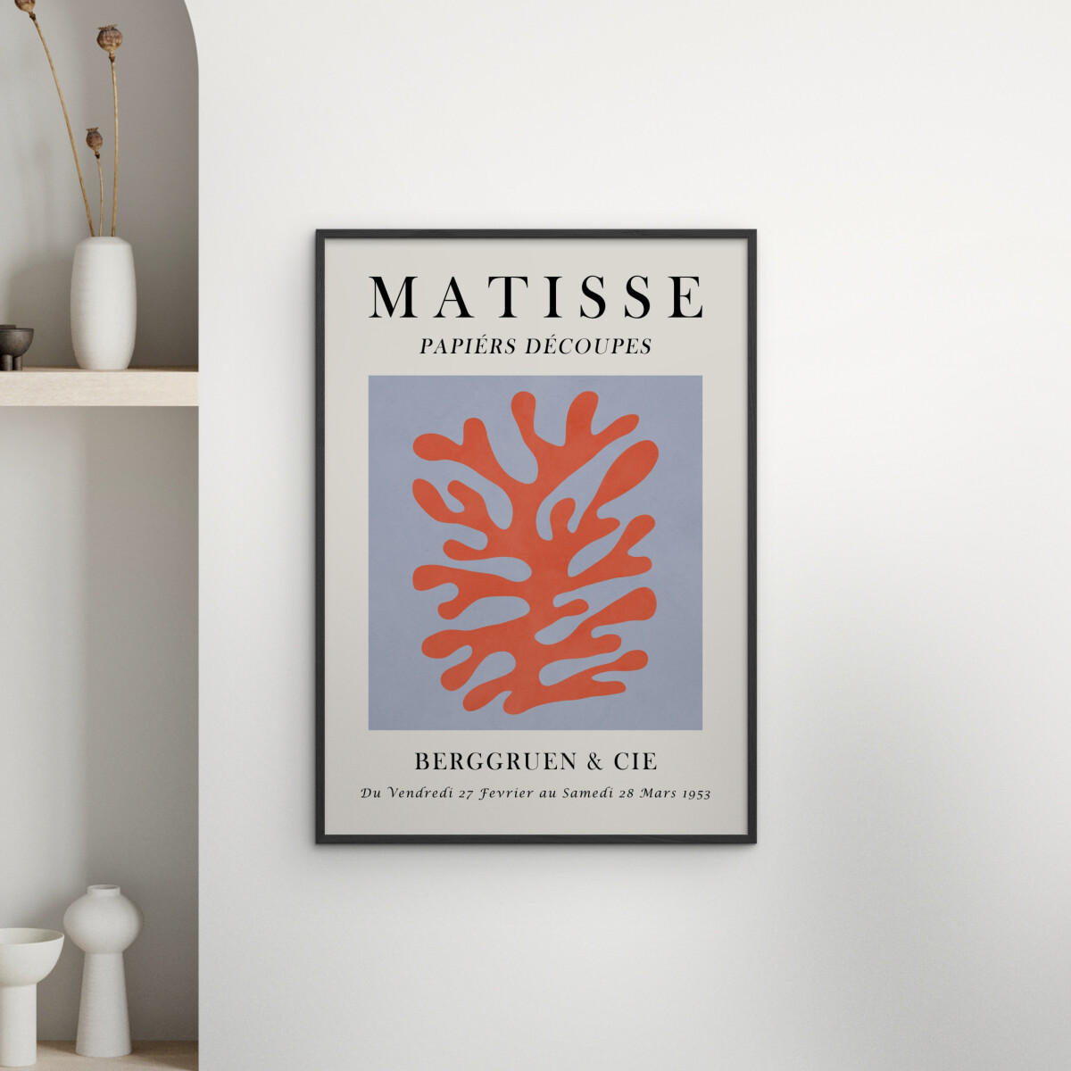 POSTER mit Rahmen Vitor Costa - Matisse floral Poster 8 - Multicolor/Schwarz, Holz/Papier (70/100cm) - Poster&Frame