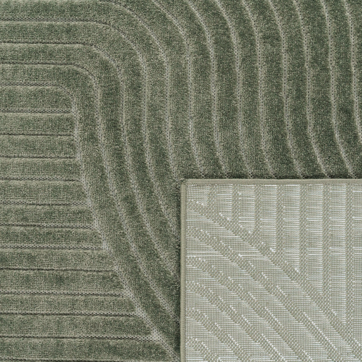 OUTDOORTEPPICH 160/160 cm Cotton 233 - Grün, Textil (160/160cm) - Paco Home